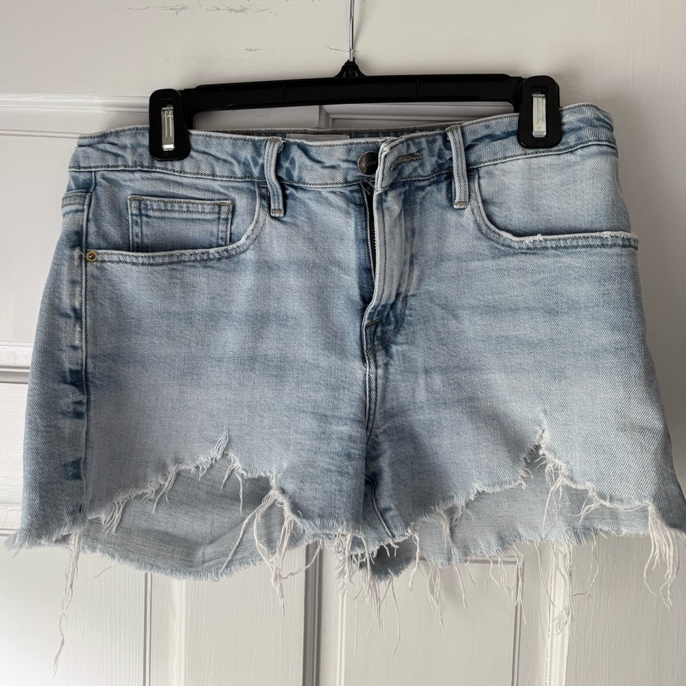 Frame Denim Light Blue Garçon Shorts
